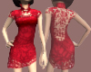 Paper-cut Dress RED