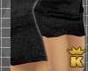 {K} Metallic Black Skirt