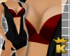 {K} Black Dress Red Bra
