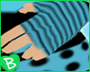 ~BZ Teal Stripe Gloves
