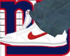(e) Red & White Dunks