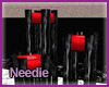 Red Candles on Stand