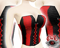 Striped Bustier Red/Blac