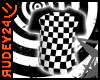 (R24) White Checker Tee
