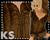 {K} Brown Hood Jacket