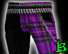 Purple Black Punk Pants