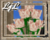 Pink Roses w/ Ivory Vase