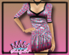 Printed Silky Dress Pink