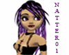 black  purple streaked
