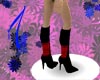 Red Ribbed Boots