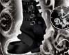 rD Emo boots black satin