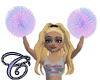 Pink and Blue Pompoms