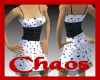 {C}Black PolkaDot Dress
