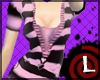 ~L*Pink-black zebra top