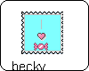 i <3 candy stamp