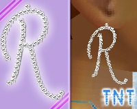 Diamond R Earrings