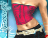 Red satin corset