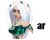WhiteHairBlackBeads