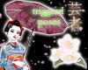 Red Fan parasole
