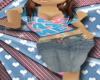 Get At Me Blue Tee+Jeans