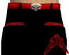 red black w skull buckle