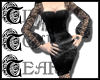 TTT Silk w/Lace Shrug Bl