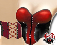 Leather Bustier Red