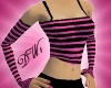 Pink/Black Fingerless Gl