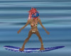 Surfboard with animated