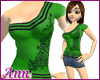 One shoulder Dress GREEN