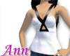 Black & white V top