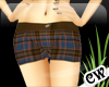 *plaid*Brown Mini Shorts