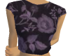 Black Floral Silk Top
