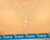[T] SilverCross Necklace