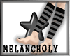 Black & Grey Knee-Highs