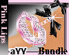 aYY- Diamond pink lips black bows Bundle