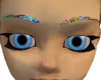 Rainbow Glitter Eyebrows