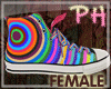 Rainbow converse shoes