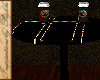 Product Image for I~Blk&Brass Cafe Table