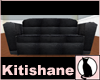 BlkLthr FootMassageCouch