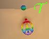 *T* RB peace belly ring
