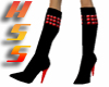 Red Studded Black Boots