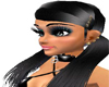 Black hair diamond clip