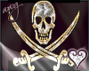 Gold and Diamond Jolly Roger necklace for males and females