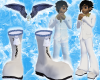 Deep white boots