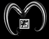 ~F~BW stripe Hair Horns