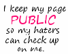 (G) for the haters