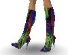 Rainbow Swirly Boots