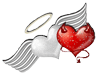 Sticker heart glitter
