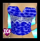 BLUE LACE TUBE TOP